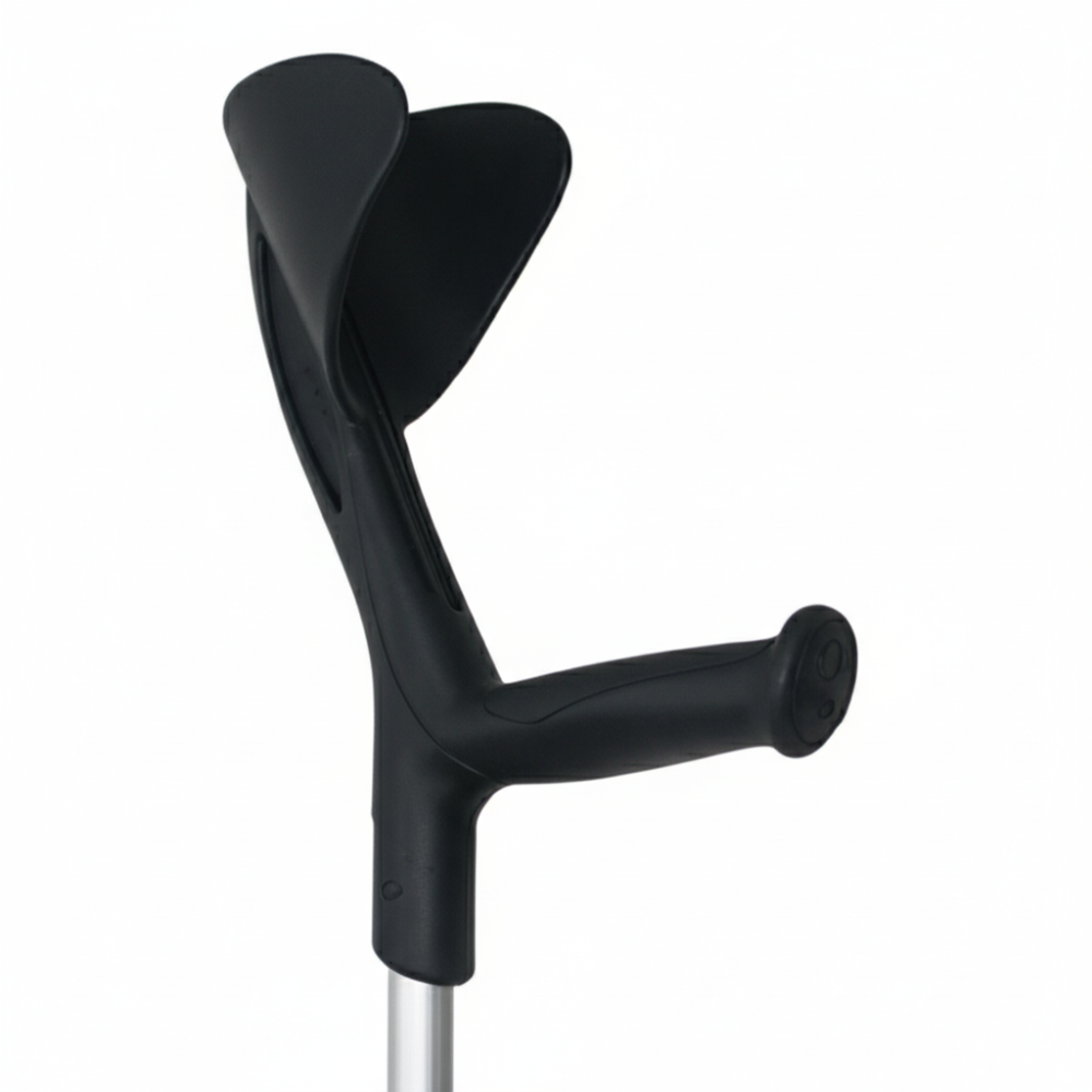 Canne canadienne Herdogen en aluminium réglable avec poignée ergonomique recouverte de matière douce et bouchon anti-bruit