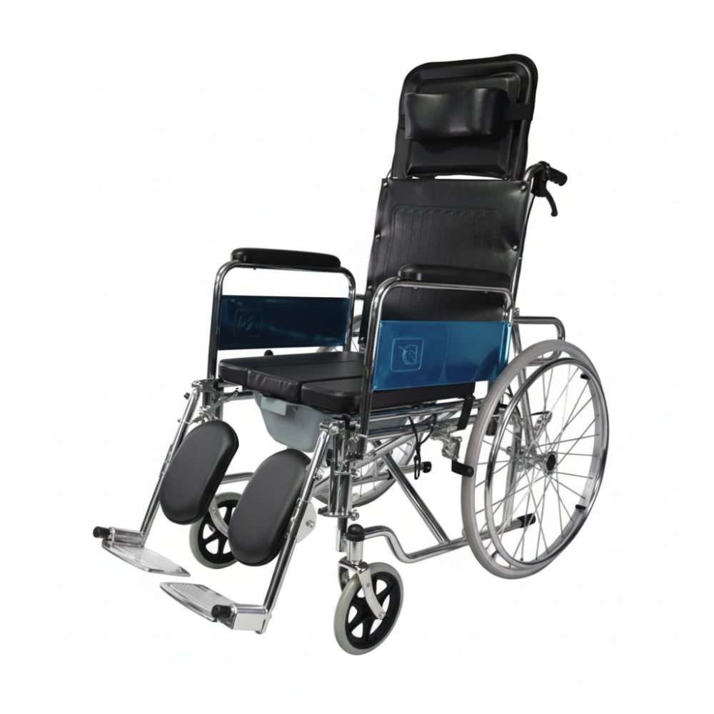 fauteuil roulant avec commode intégrée et repose-jambes élévateurs