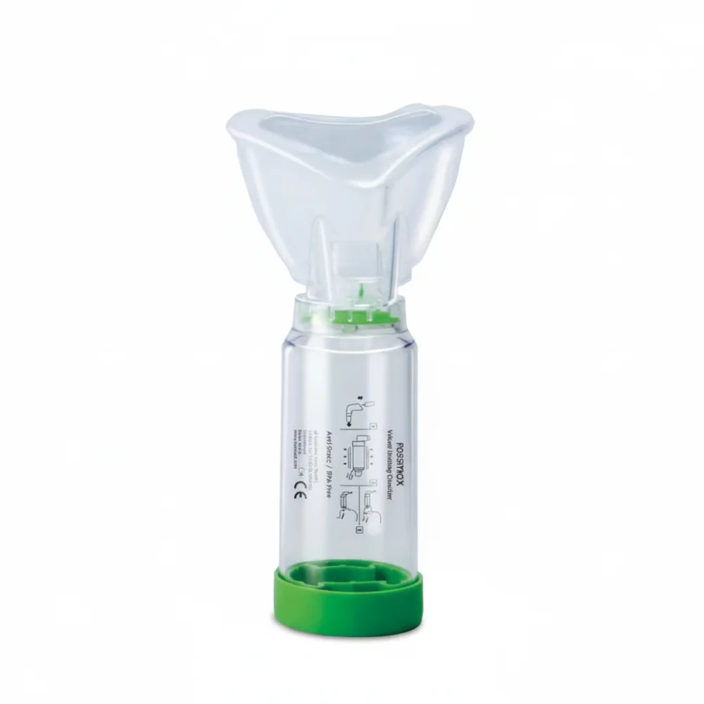 Chambre d’inhalation Rossmax pour enfants 5 ans+ avec masque souple en silicone et valve à sens unique