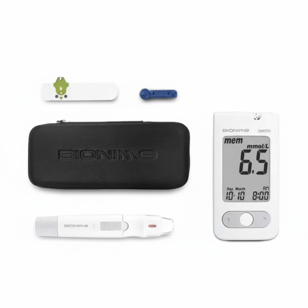 Glucomètre Bionime GM550 – lecteur de glycémie précis avec écran large