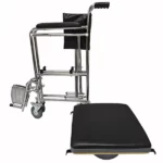 Chaise WC mobile pliante avec roues et freins de sécurité