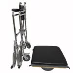 Chaise WC mobile pliante avec roues et freins de sécurité