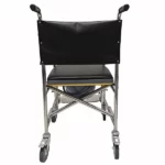 Chaise WC mobile pliante avec roues et freins de sécurité