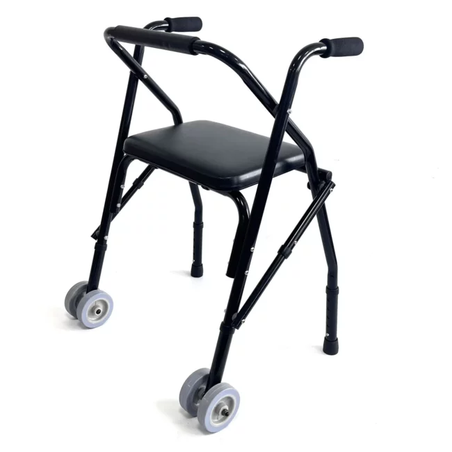 Déambulateur avec siège réglable et design stable