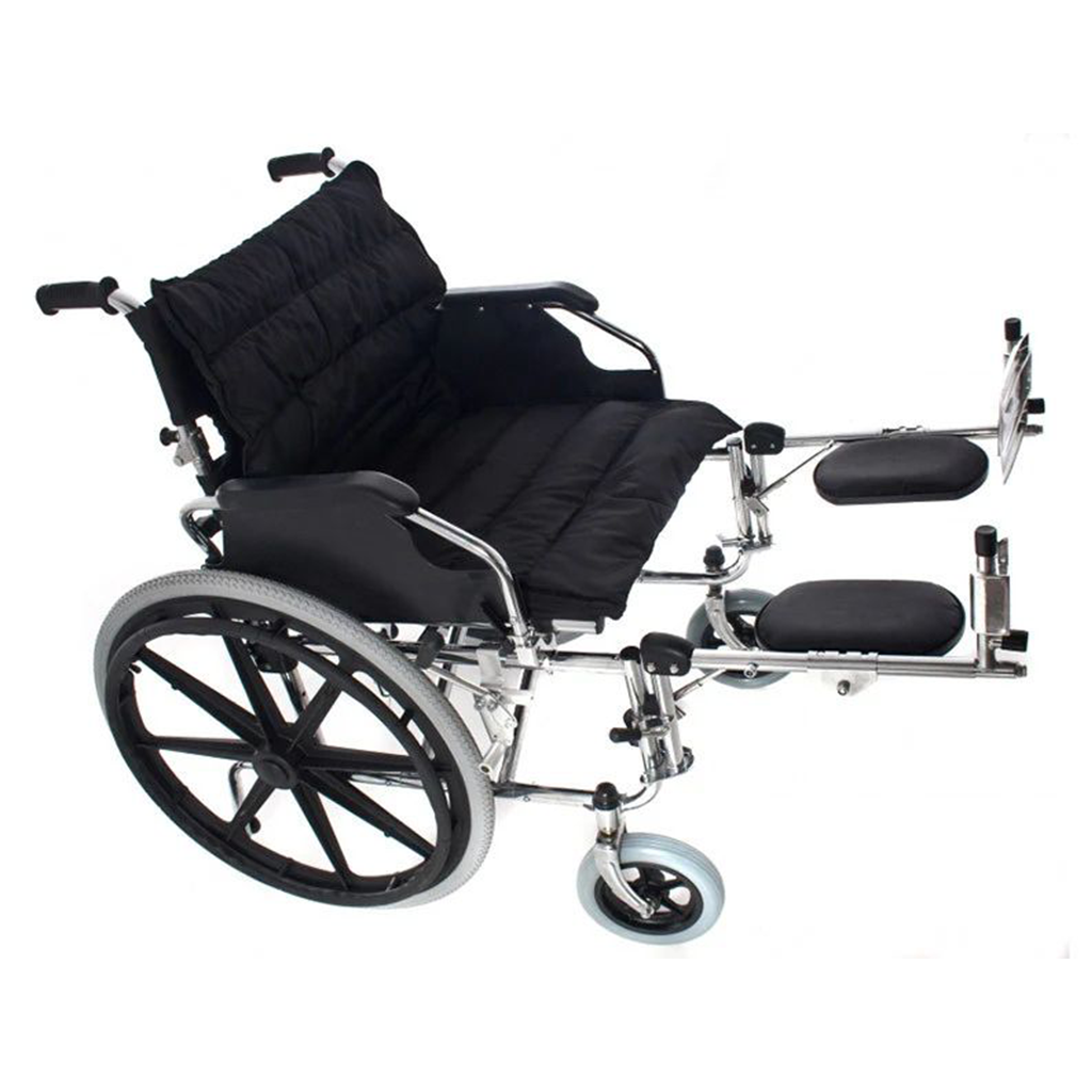 Chaise roulante confort pour obèse en acier renforcé