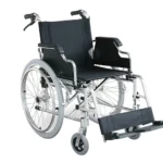 Fauteuil roulant senior léger en aluminium avec pneus pleins, pliable et confortable
