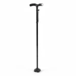 Canne pliable légère pour seniors avec lampe intégrée et base stable