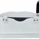 Rehausseur de toilette adulte 10 cm avec accoudoirs, siège WC clipsable universel pour cuvette ronde ou allongée, destiné aux seniors, personnes à mobilité réduite et usage post-opératoire.