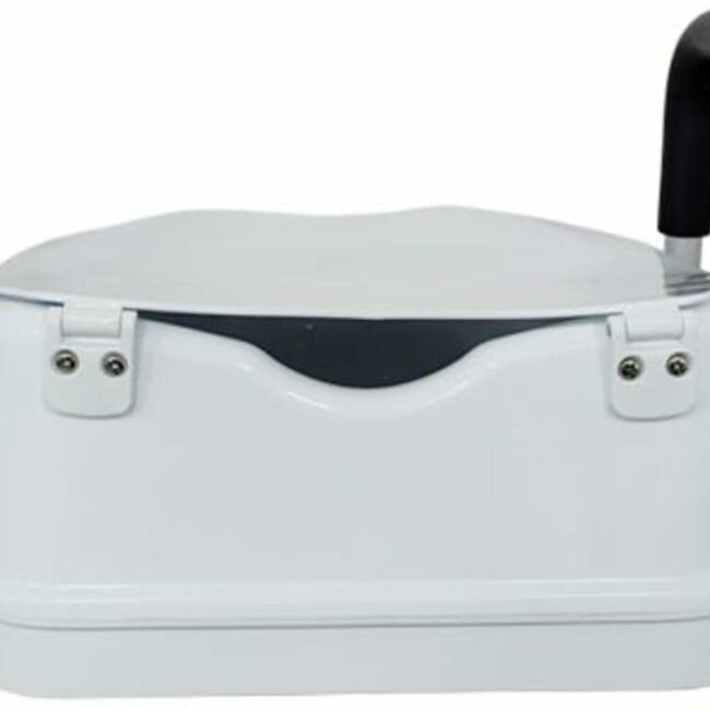 Rehausseur de toilette adulte 10 cm avec accoudoirs, siège WC clipsable universel pour cuvette ronde ou allongée, destiné aux seniors, personnes à mobilité réduite et usage post-opératoire.