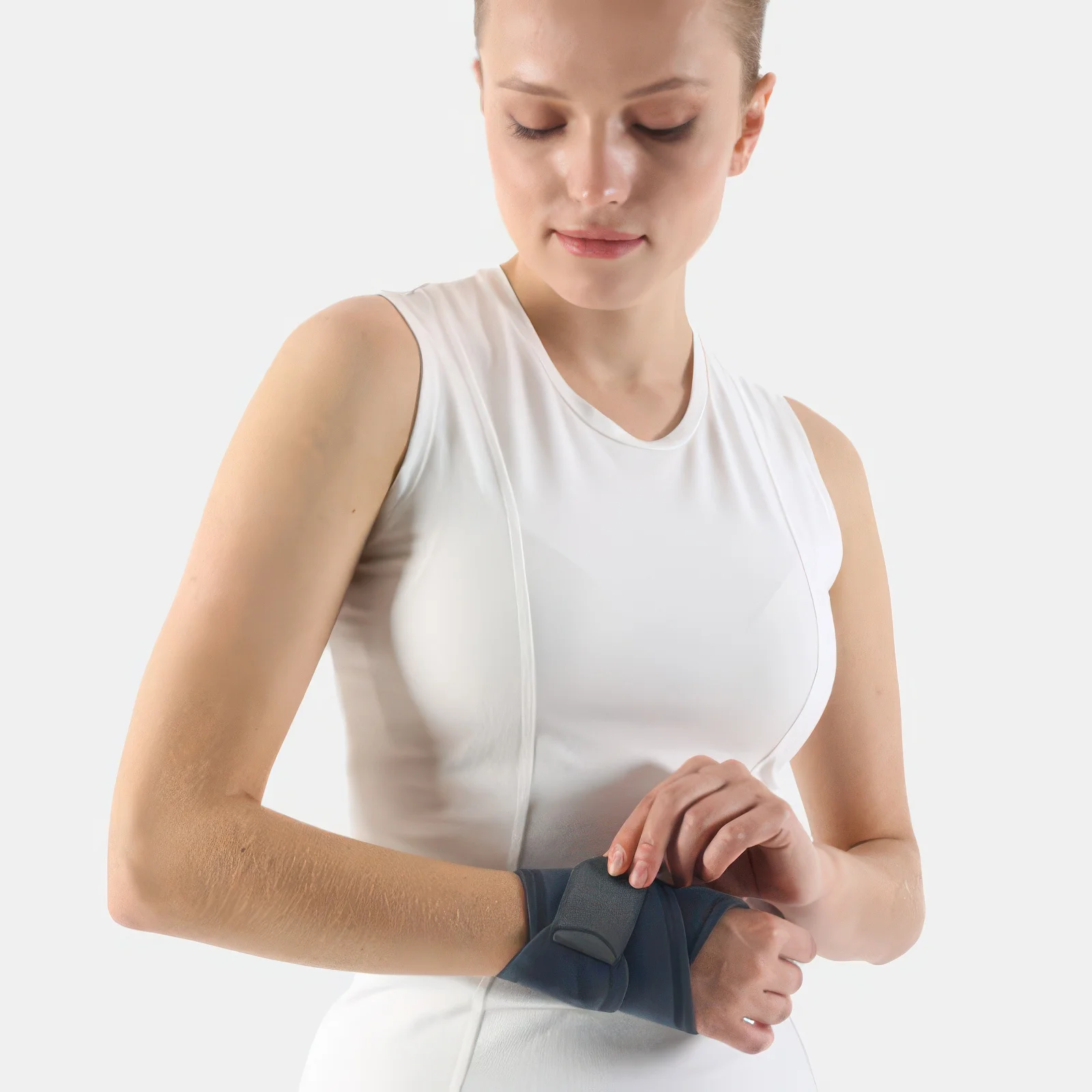 Poignet de force en néoprène avec maintien du pouce et fermeture Velcro