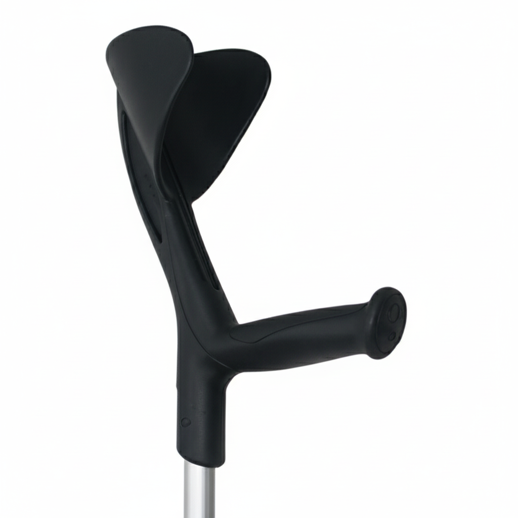 Canne canadienne Herdogen en aluminium réglable avec poignée ergonomique recouverte de matière douce et bouchon anti-bruit