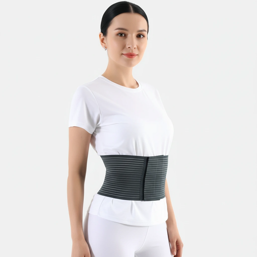 Ceinture abdominale respirante et élastique pour soutien postopératoire et post-partum