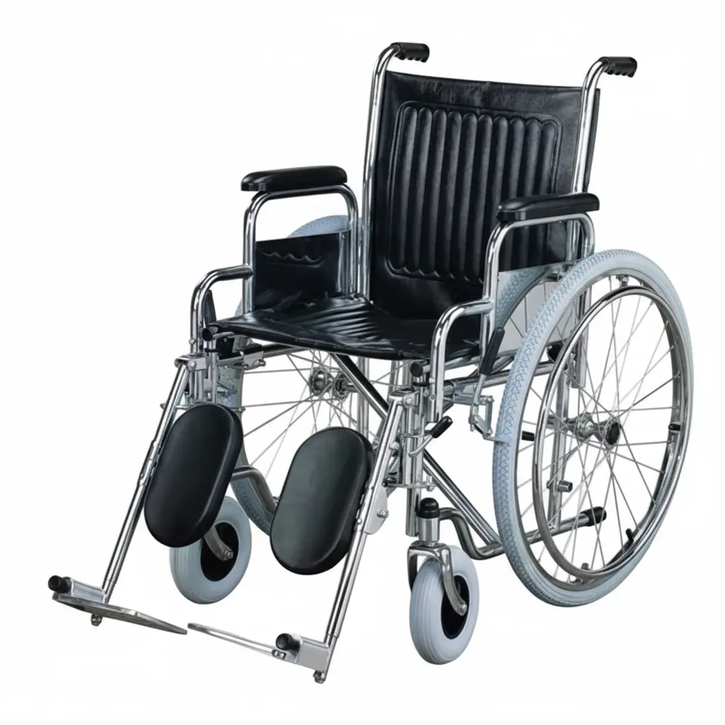 chaise roulante inox pliable avec roues 24 pouces