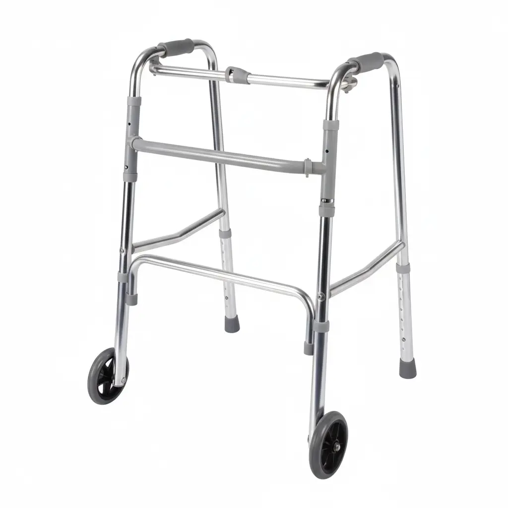 déambulateur pliable 2 roues léger et stable