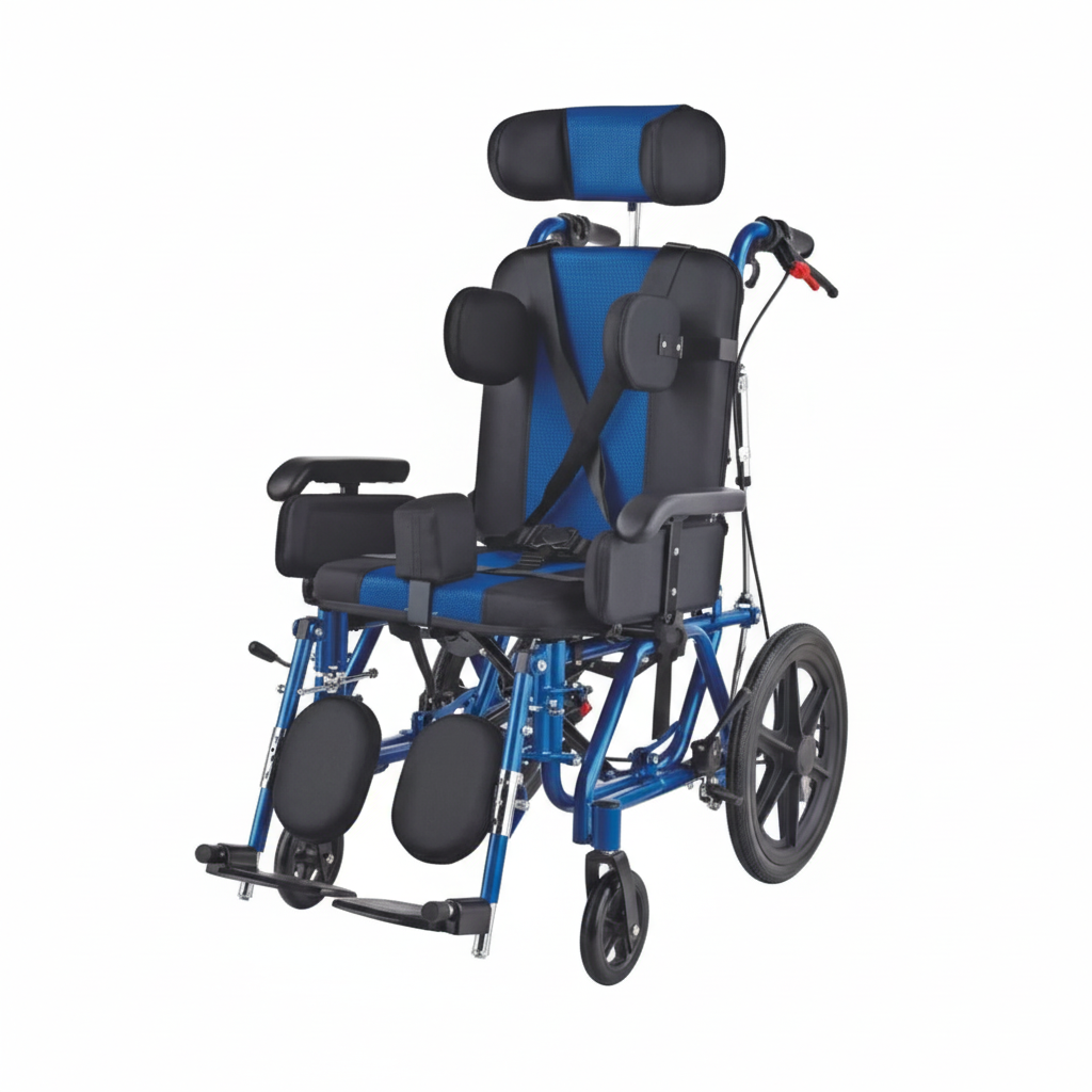 Fauteuil roulant IMC inclinable avec siège réglable et accoudoirs ajustables