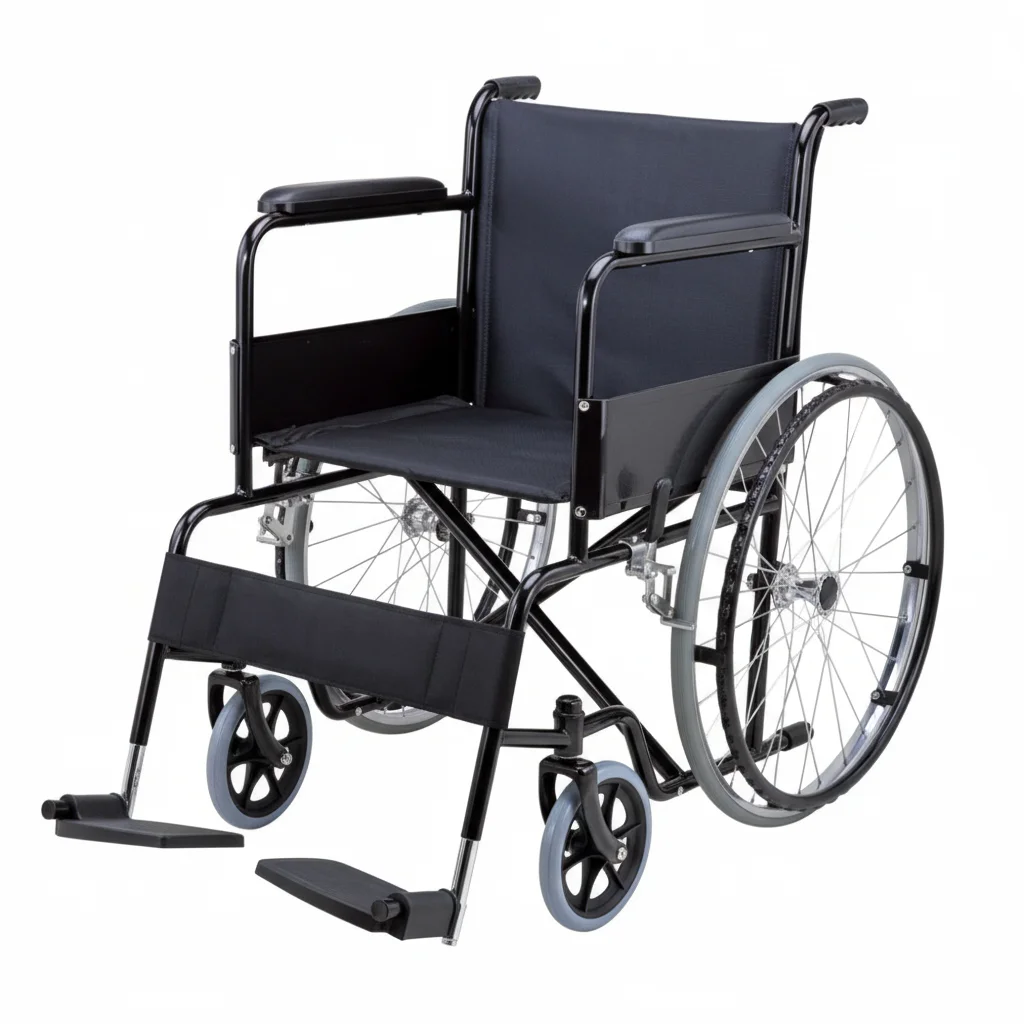 Fauteuil roulant pliant EASY COMPACT en acier avec siège 46 cm