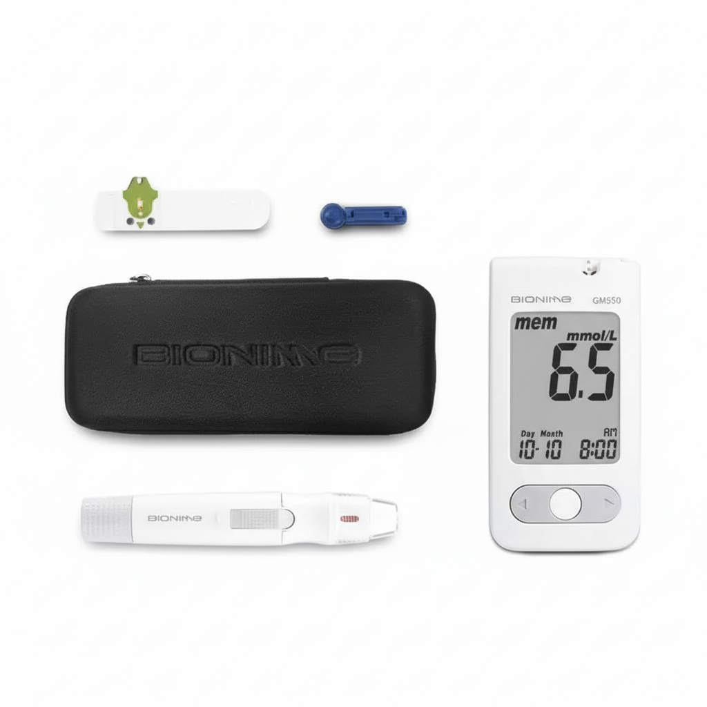 Glucomètre Bionime GM550 – lecteur de glycémie précis avec écran large